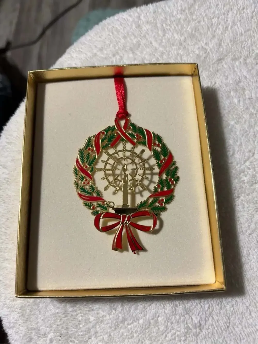 1996 RAIN First Edition Holiday Ornament 24KT Gold Finish